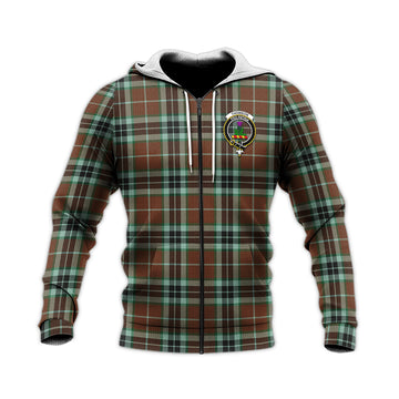 Thomson Hunting Modern Tartan Knitted Hoodie with Family Crest