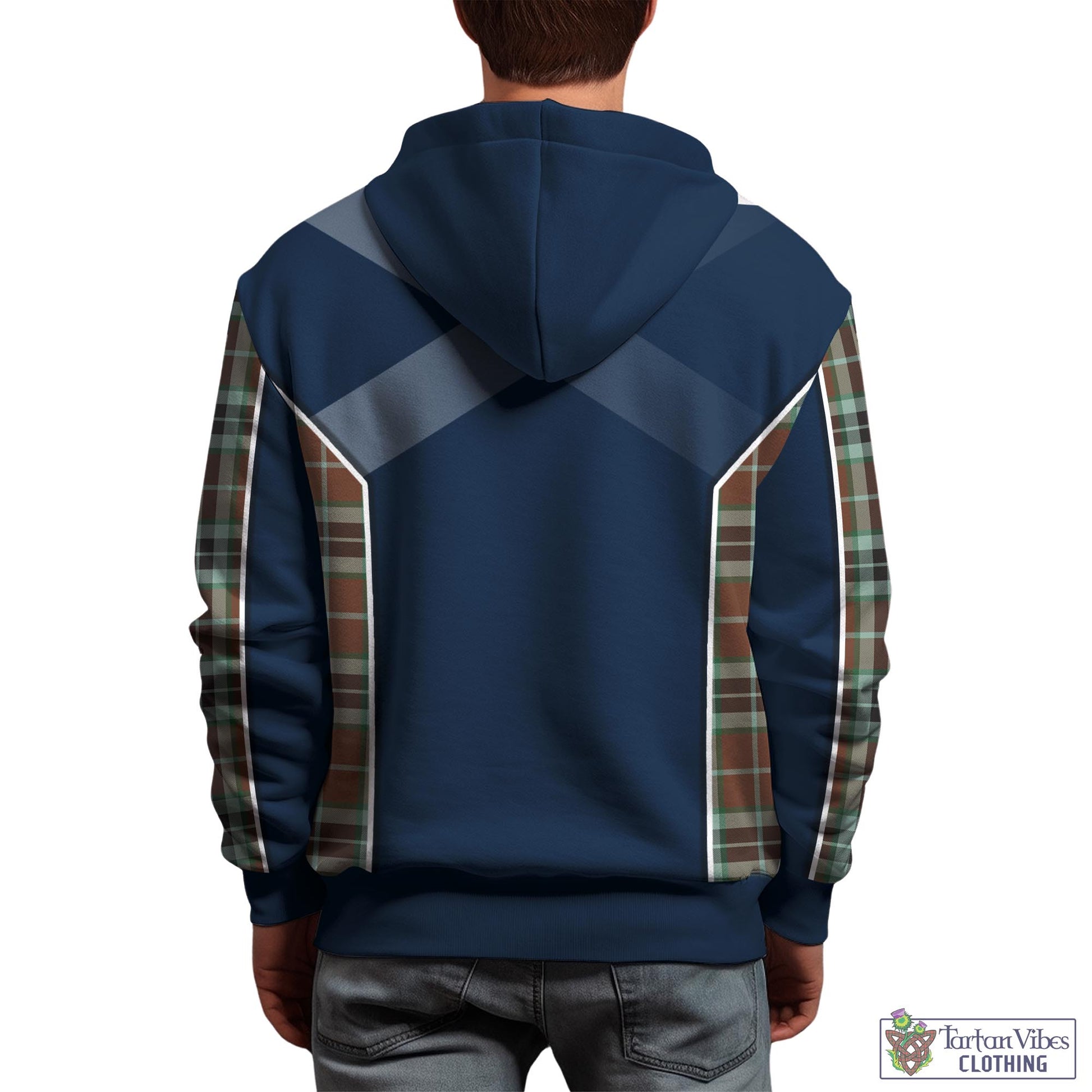 Tartan Vibes Clothing Thomson Hunting Modern Tartan Hoodie with Family Crest and Lion Rampant Vibes Sport Style