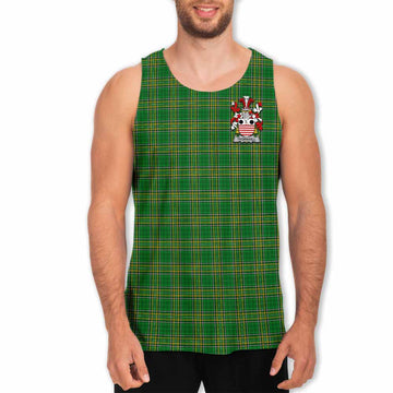 Tartan Vibes Clothing Thornhill Irish Clan Tartan Men's Tank Top with Coat of Arms