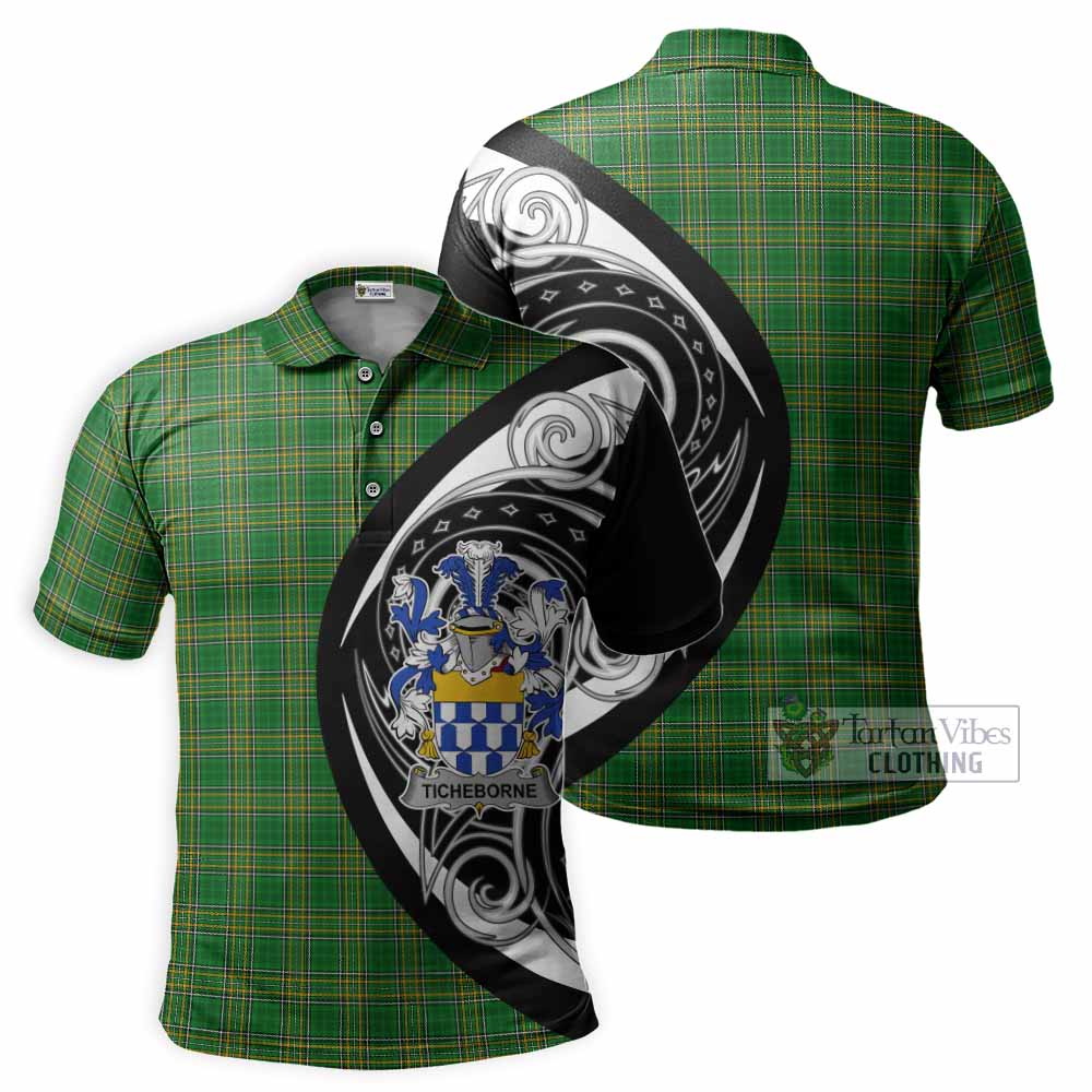 Ticheborne Irish Clan Polo Shirt Celtic Circle Style - Tartan Vibes Clothing