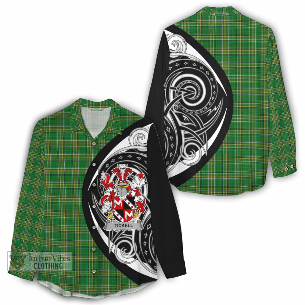 Tartan Vibes Clothing Tickell Irish Clan Women's Casual Shirt Celtic Circle Style