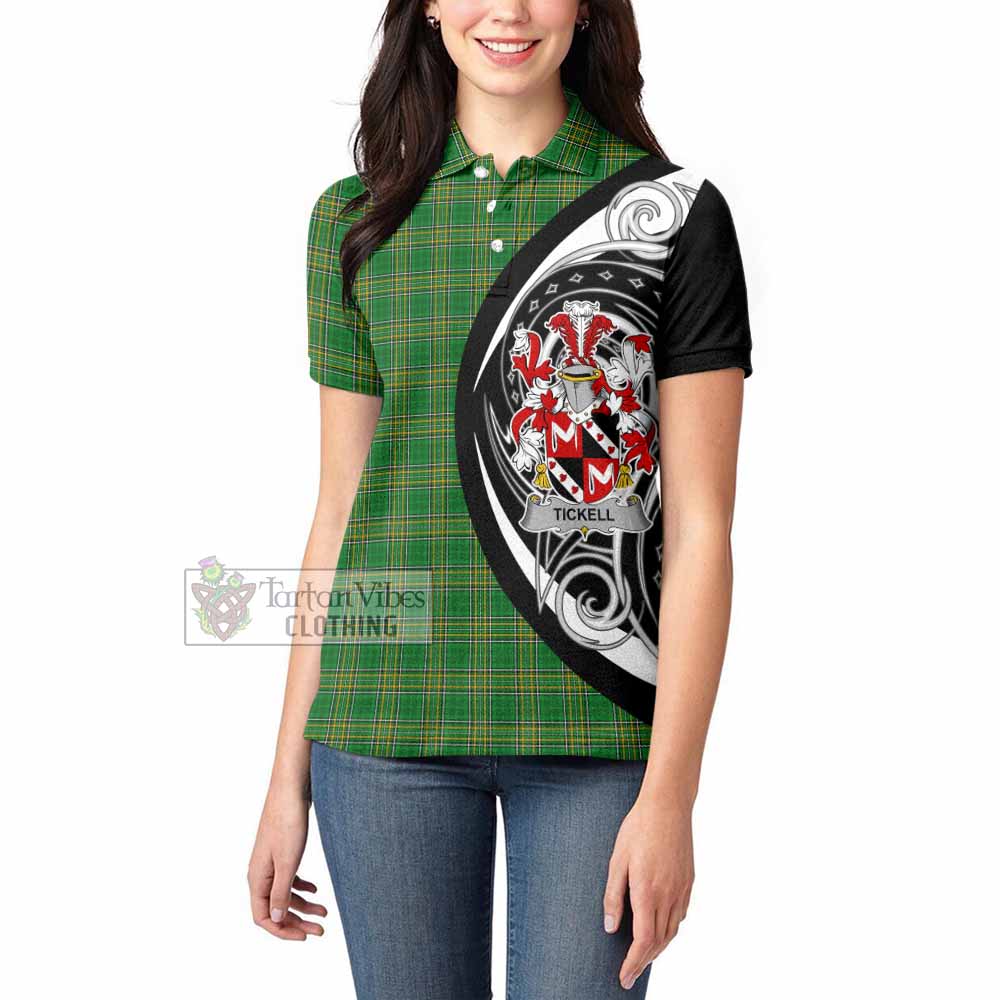 Tartan Vibes Clothing Tickell Irish Clan Women's Polo Shirt Celtic Circle Style