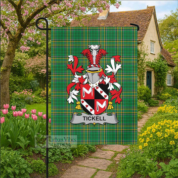 Tickell Irish Clan Tartan Garden Flag with Coat of Arms