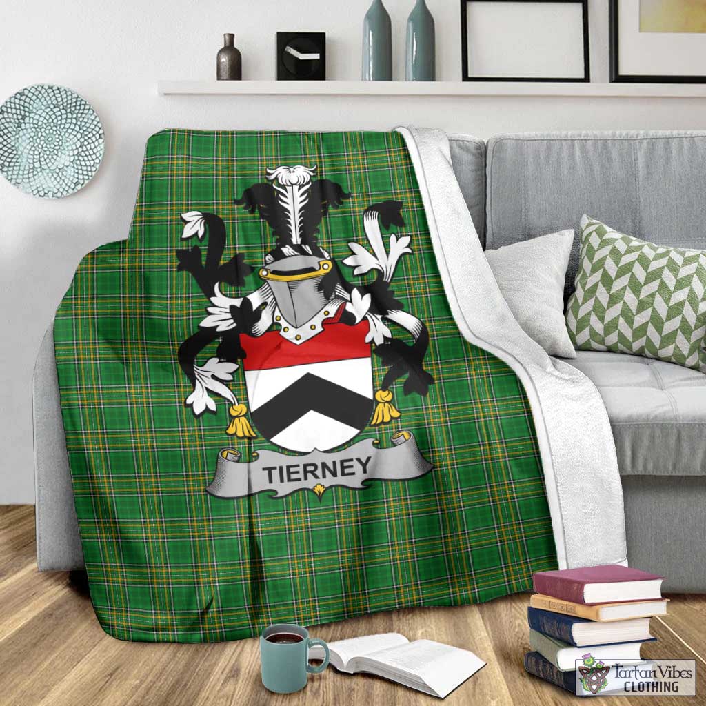Tierney Irish Clan Tartan Blanket with Coat of Arms - Tartan Vibes Clothing