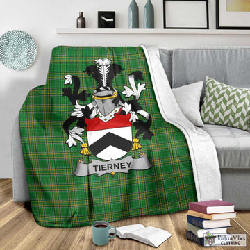 Tierney Irish Clan Tartan Blanket with Coat of Arms