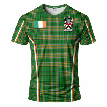 Tierney Irish Clan Coat of Arm Tartan T-Shirt Flag Style
