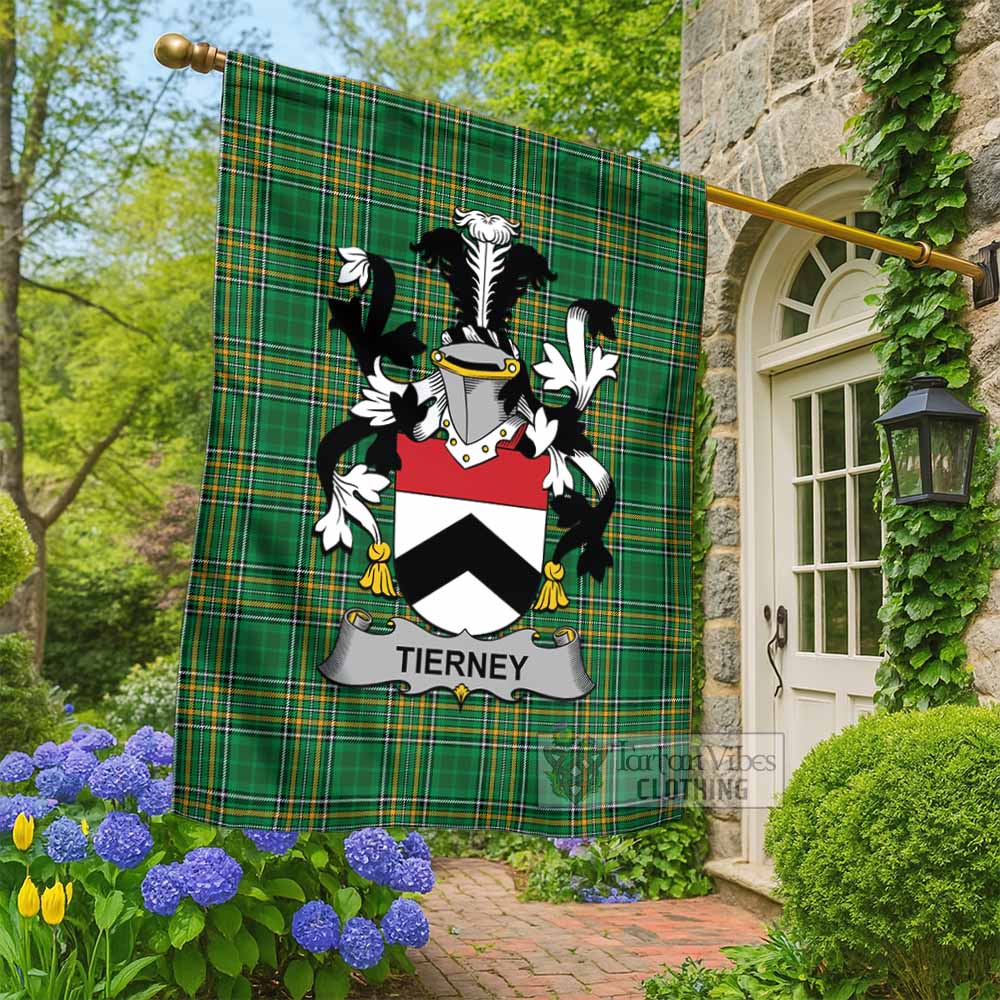 Tierney Irish Clan Tartan Flag with Coat of Arms