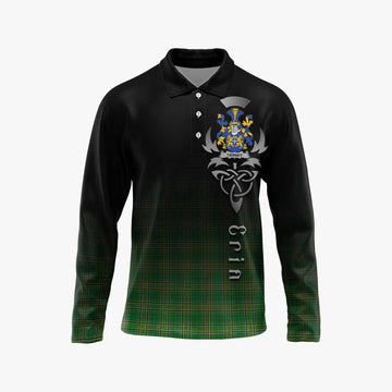 Tierney or O'Tierney Irish Clan Long Sleeve Polo Shirt with Coat of Arms Erin Go Bragh Celtic Inspired Unisex - Tartan Vibes Clothing
