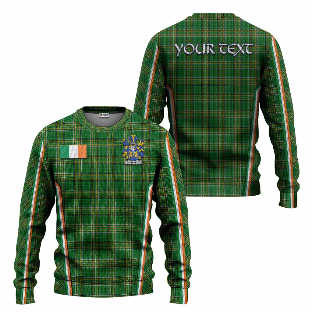 Tierney or O'Tierney Irish Clan Coat of Arm Tartan Knitted Sweater Flag Style