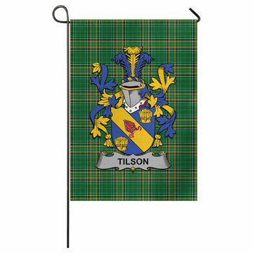 Tilson Irish Clan Tartan Garden Flag with Coat of Arms
