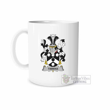 Tartan Vibes Clothing Timmins Irish Clan Coat of Arms Ceramic Mug