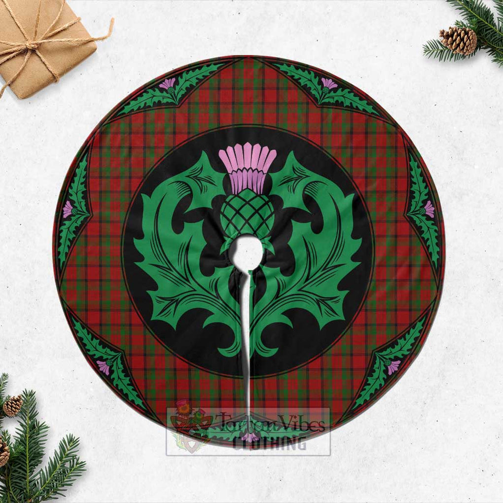 Tartan Vibes Clothing Tipperary County Ireland Tartan Christmas Tree Skirt Scottish Thistle Style