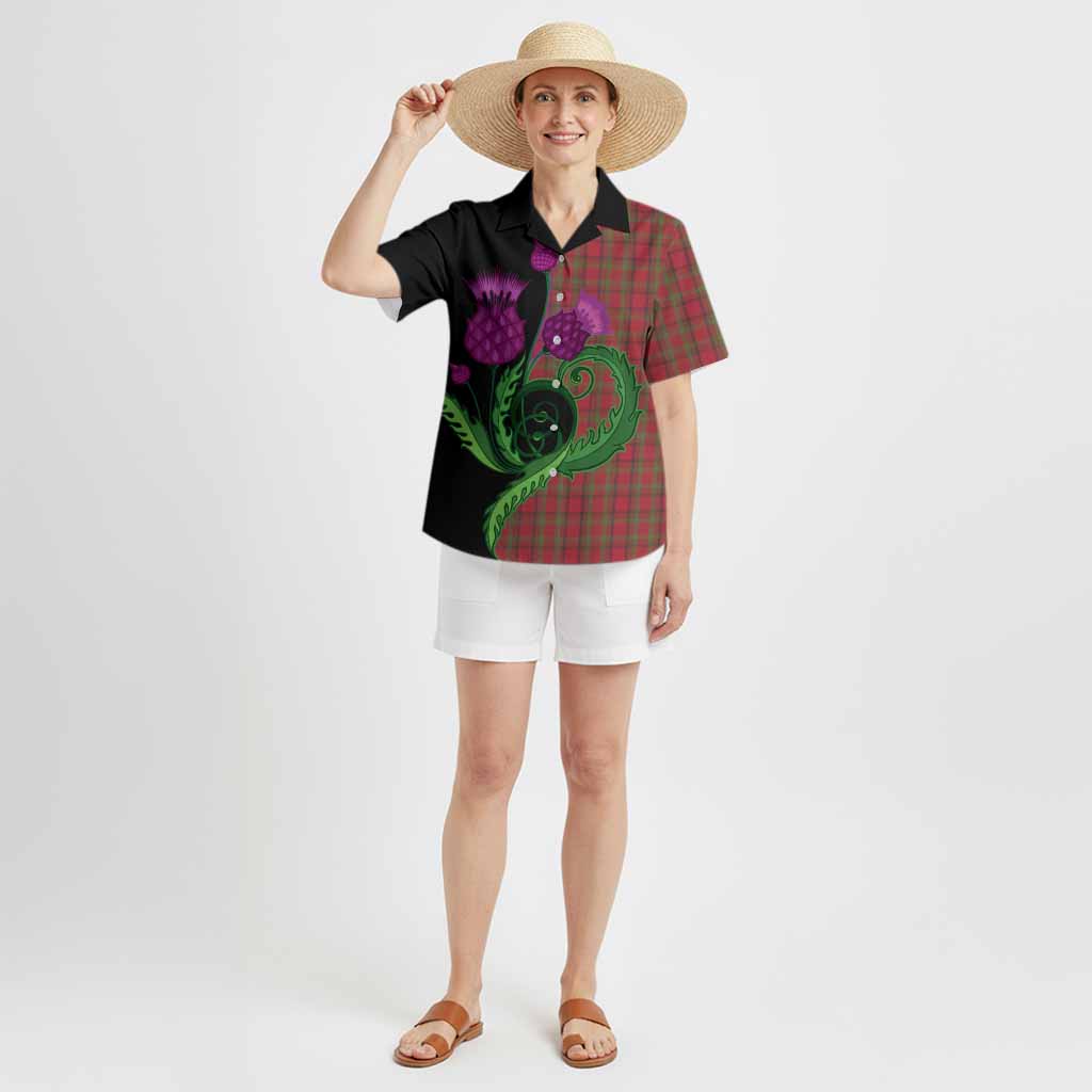Tipperary County Ireland Tartan Hawaiian Shirt Traditional Scottish Thistle