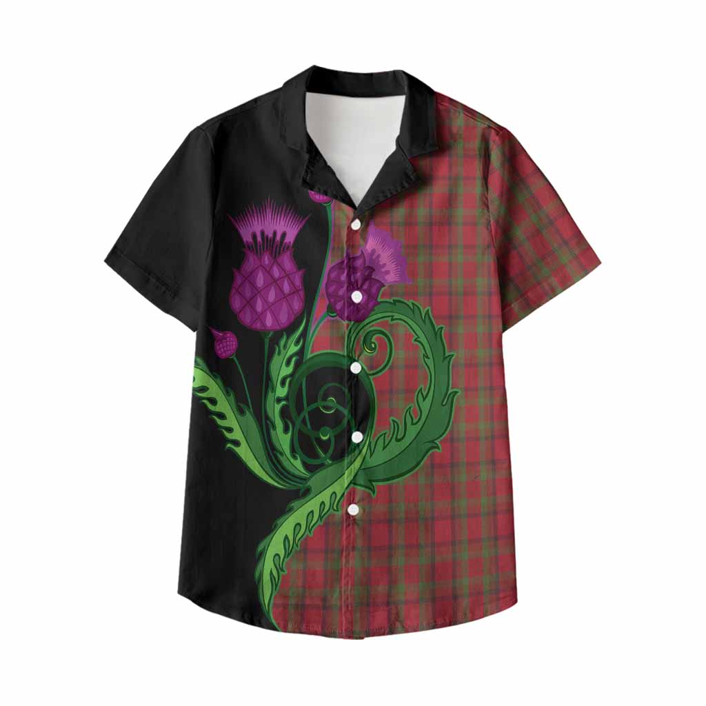 Tipperary County Ireland Tartan Kid Hawaiian Shirt Traditional Scottish Thistle