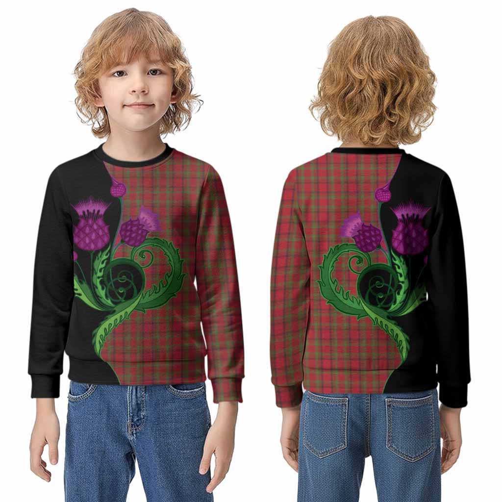 Tipperary County Ireland Tartan Kid Knitted Sweatshirt Traditional Scottish Thistle