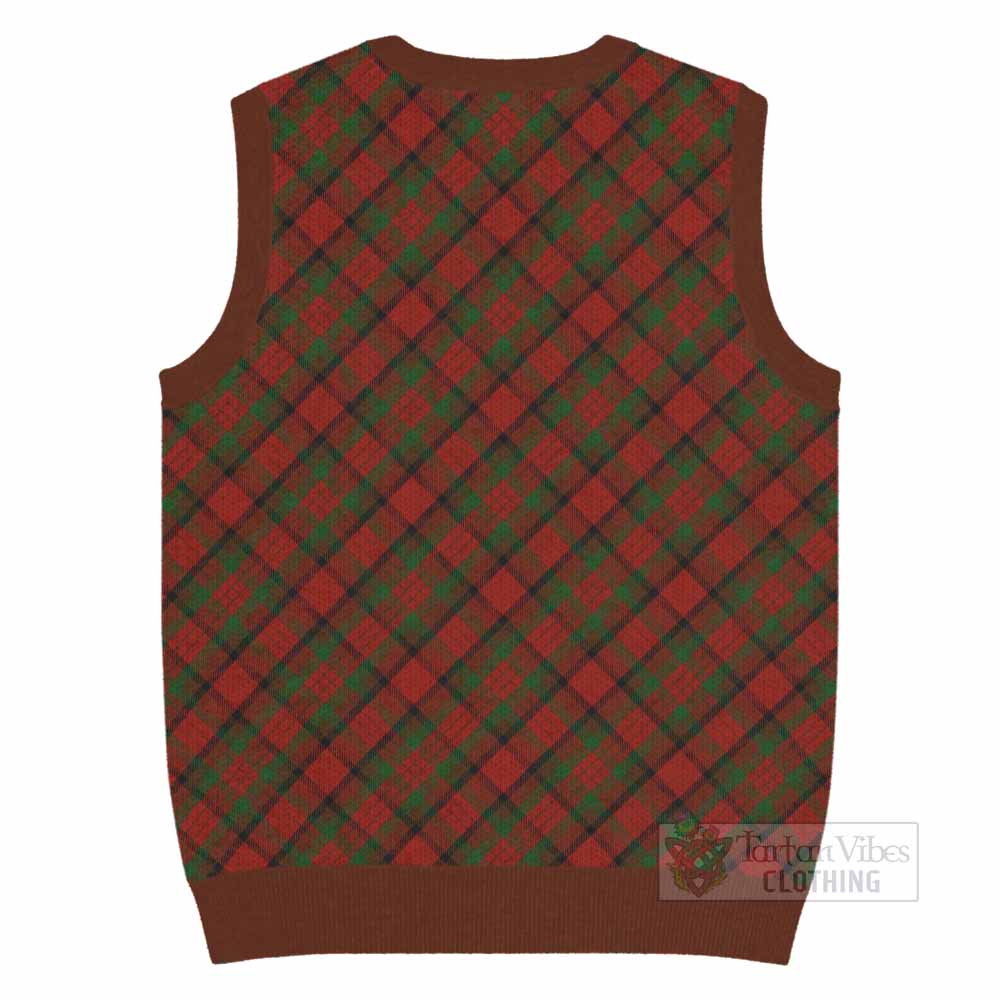 Tipperary County Ireland Tartan  Knitted V-Neck Vest Cross Style