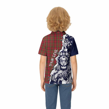 Tipperary County Ireland Tartan Scottish Kid Polo Shirt Angry Lion With Soccer Ball Style
