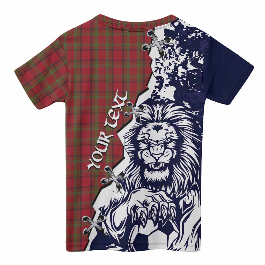 Tipperary County Ireland Tartan Scottish Kid T-shirt Angry Lion With Soccer Ball Style