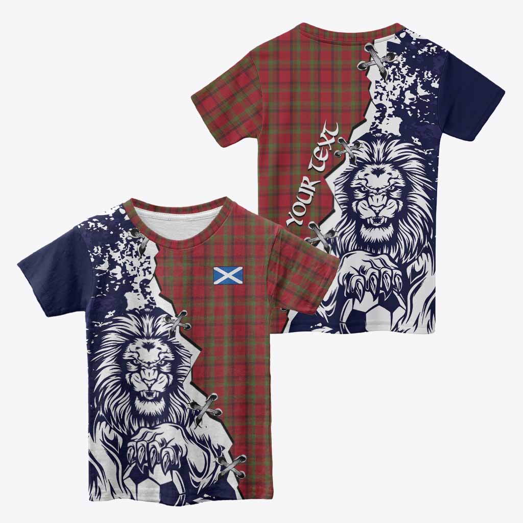 Tipperary County Ireland Tartan Scottish Kid T-shirt Angry Lion With Soccer Ball Style