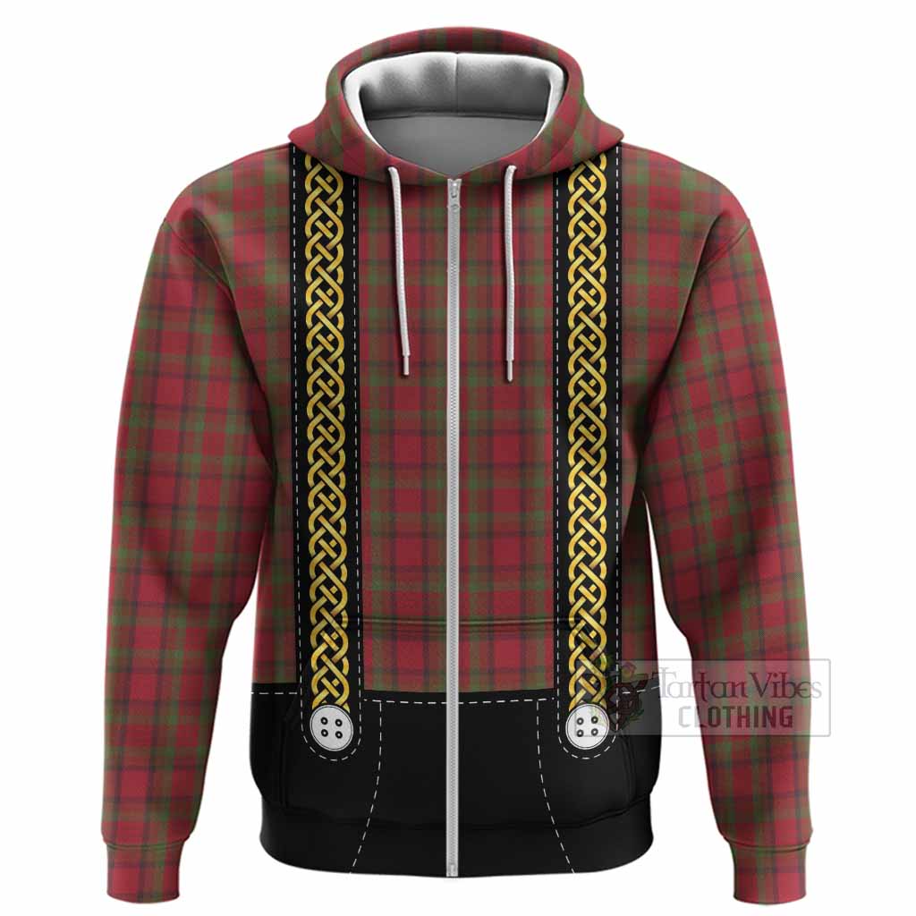 Tipperary Tartan Lederhosen Costume Hoodie Scotland Celtic Knot Motif