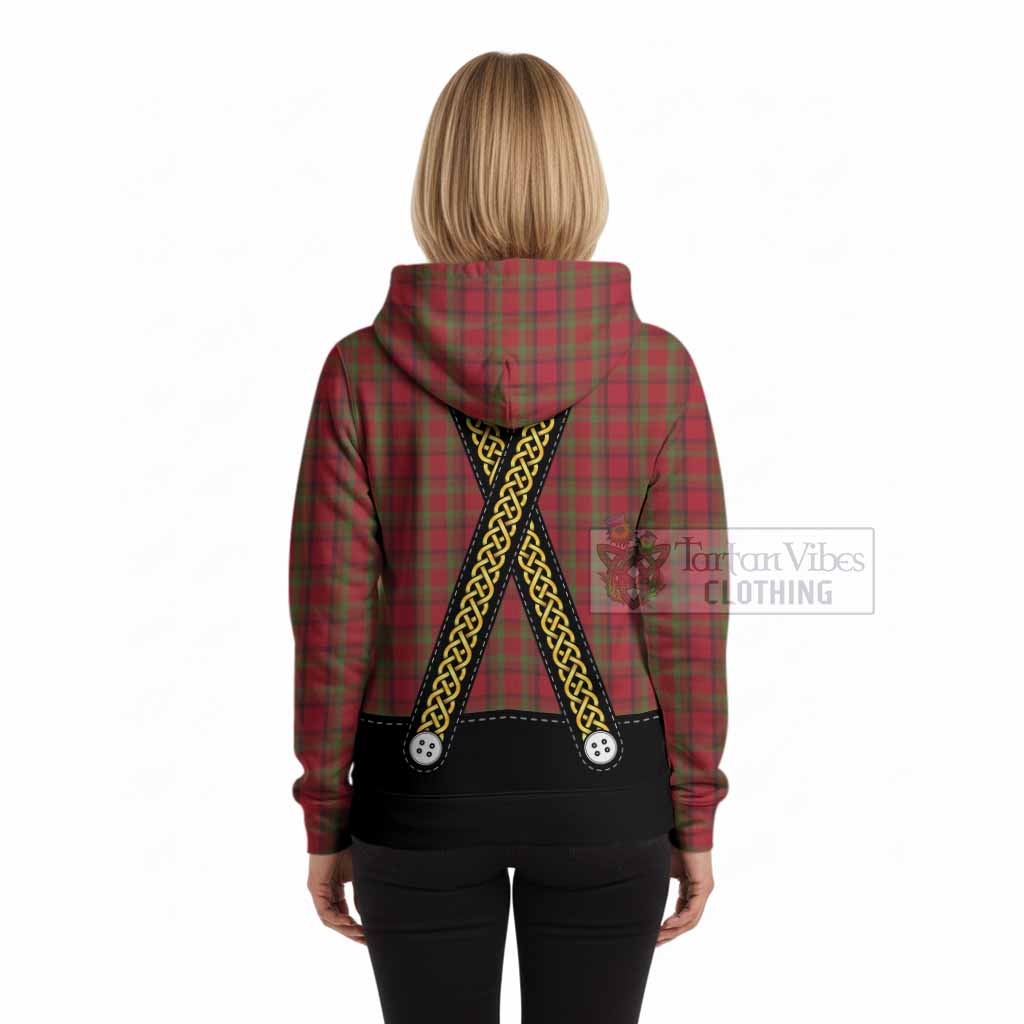 Tipperary Tartan Lederhosen Costume Hoodie Scotland Celtic Knot Motif