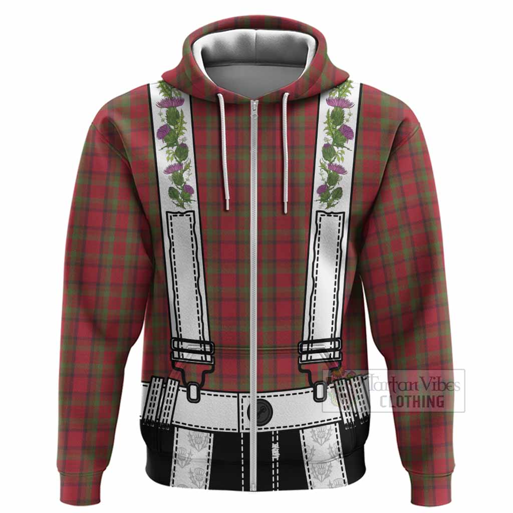 Tipperary Tartan Lederhosen Costume Hoodie Scotland Thistle Floral