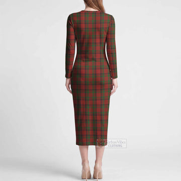 Tipperary Tartan Long Sleeve Bodycon Midi Dress