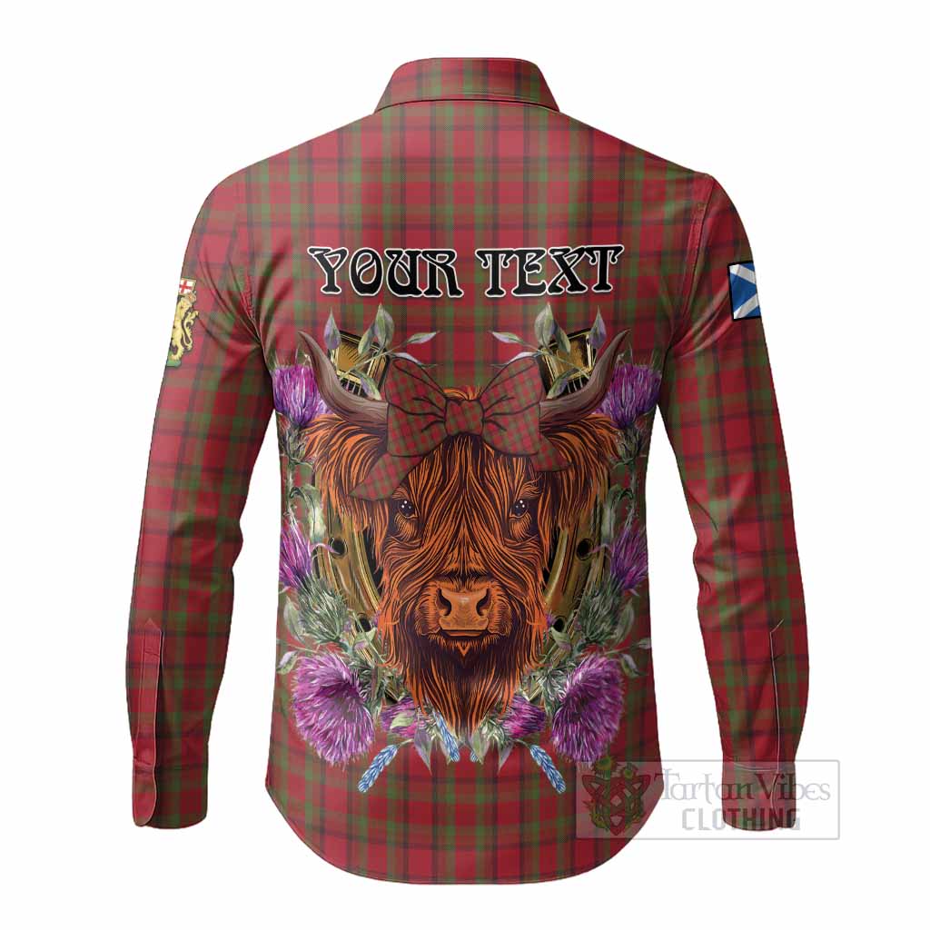 Tipperary Tartan Long Sleeve Button Shirts Scottish Thistle Heilan Coo