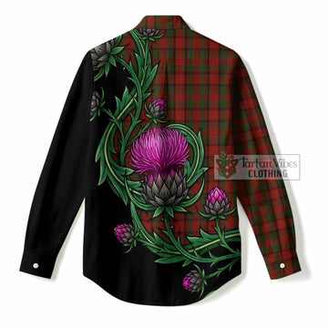 Tipperary Tartan Women Casual Shirt Resilient Scottish Thistle