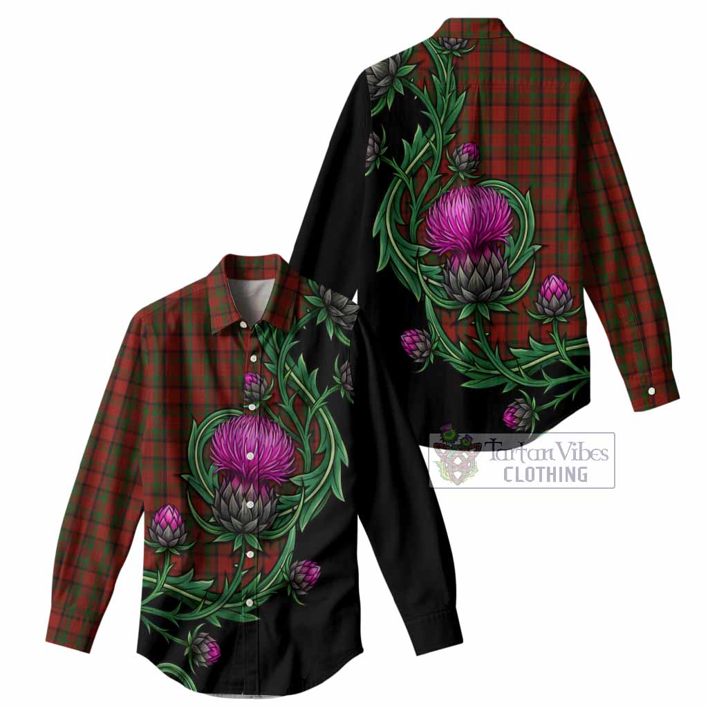 Tipperary Tartan Women Casual Shirt Resilient Scottish Thistle