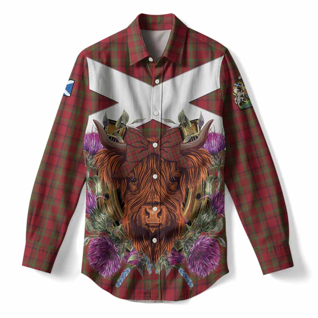 Tipperary Tartan Women Casual Shirt Scottish Thistle Heilan Coo