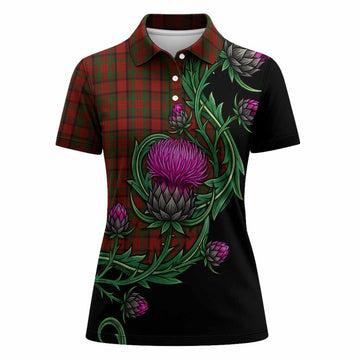 Tipperary Tartan Women Polo Shirt Resilient Scottish Thistle