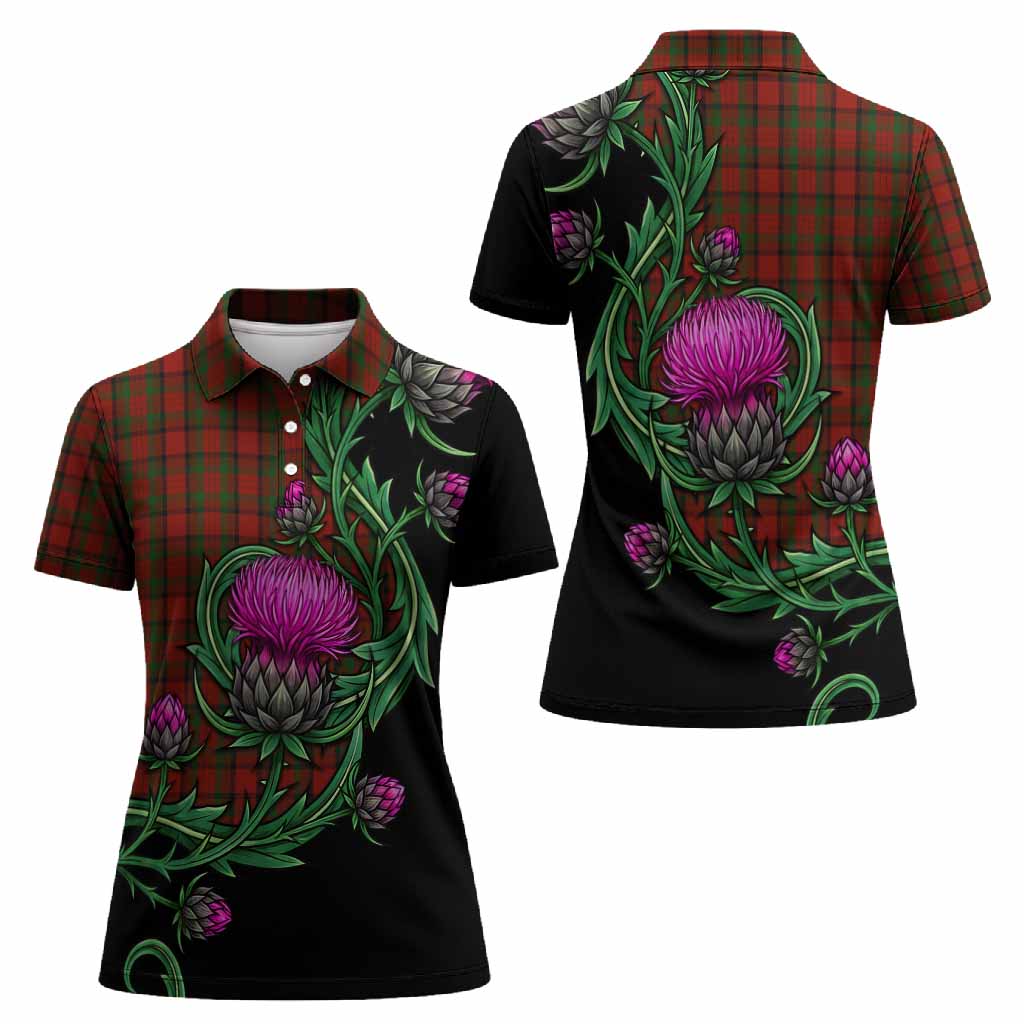 Tipperary Tartan Women Polo Shirt Resilient Scottish Thistle