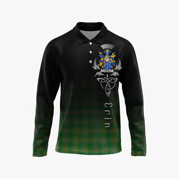 Tipping Irish Clan Long Sleeve Polo Shirt with Coat of Arms Erin Go Bragh Celtic Inspired Unisex - Tartan Vibes Clothing