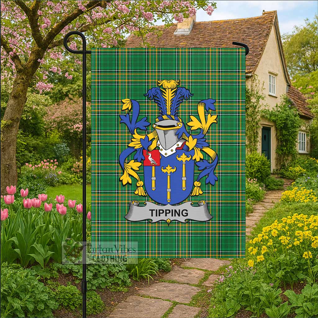 Tipping Irish Clan Tartan Flag with Coat of Arms