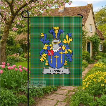 Tipping Irish Clan Tartan Flag with Coat of Arms