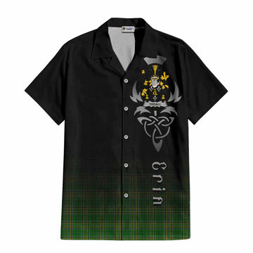 Tisdall Irish Clan Hawaiian Shirt with Coat of Arms Erin Go Bragh Celtic Inspired