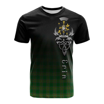 Tisdall Irish Clan Cotton T-shirt with Coat of Arms Erin Go Bragh Celtic Inspired