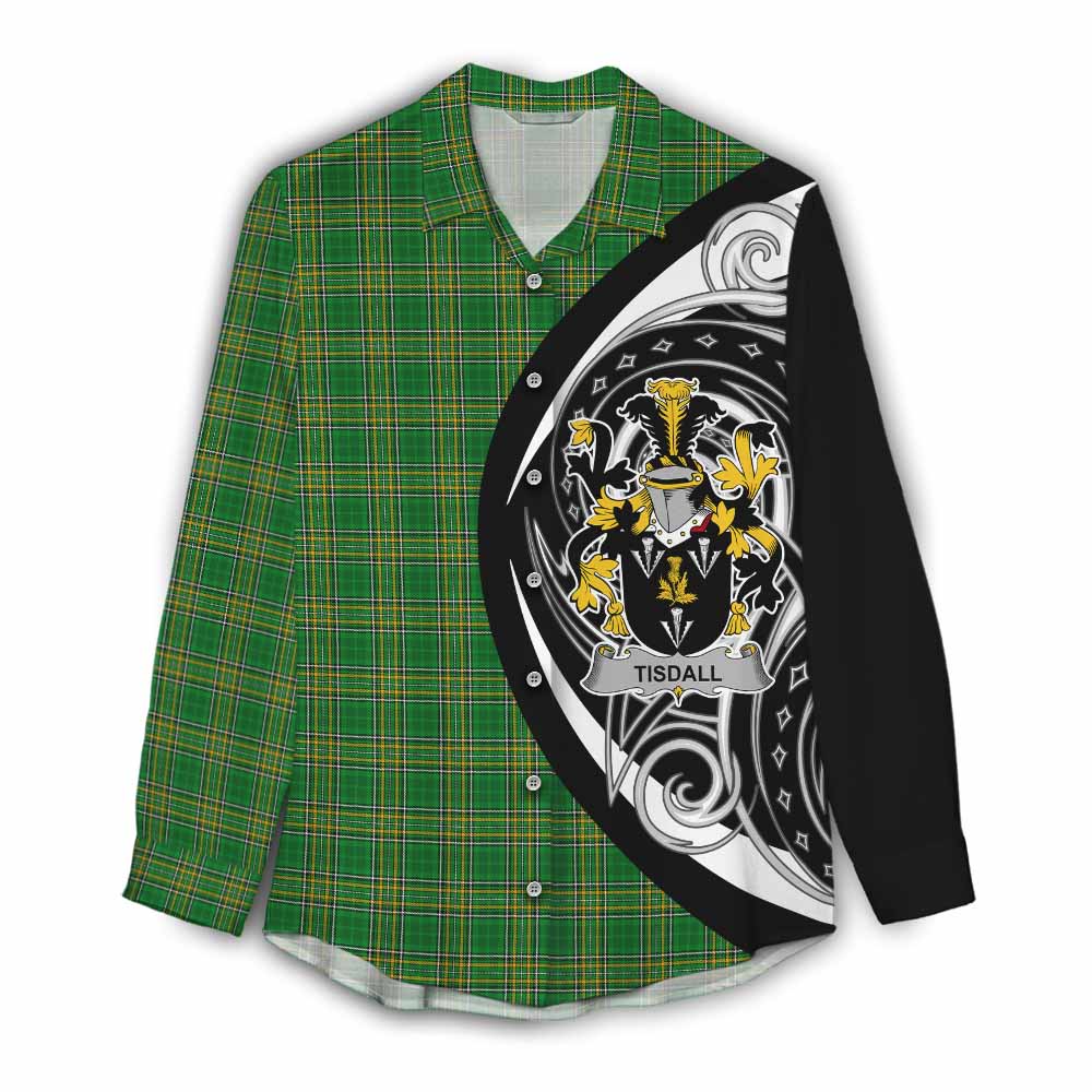 Tisdall Irish Clan Women's Casual Shirt Celtic Circle Style Female - Tartan Vibes Clothing