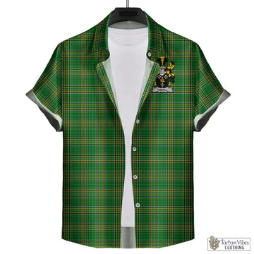 Tisdall Irish Clan Tartan Hawaiian Shirt with Coat of Arms