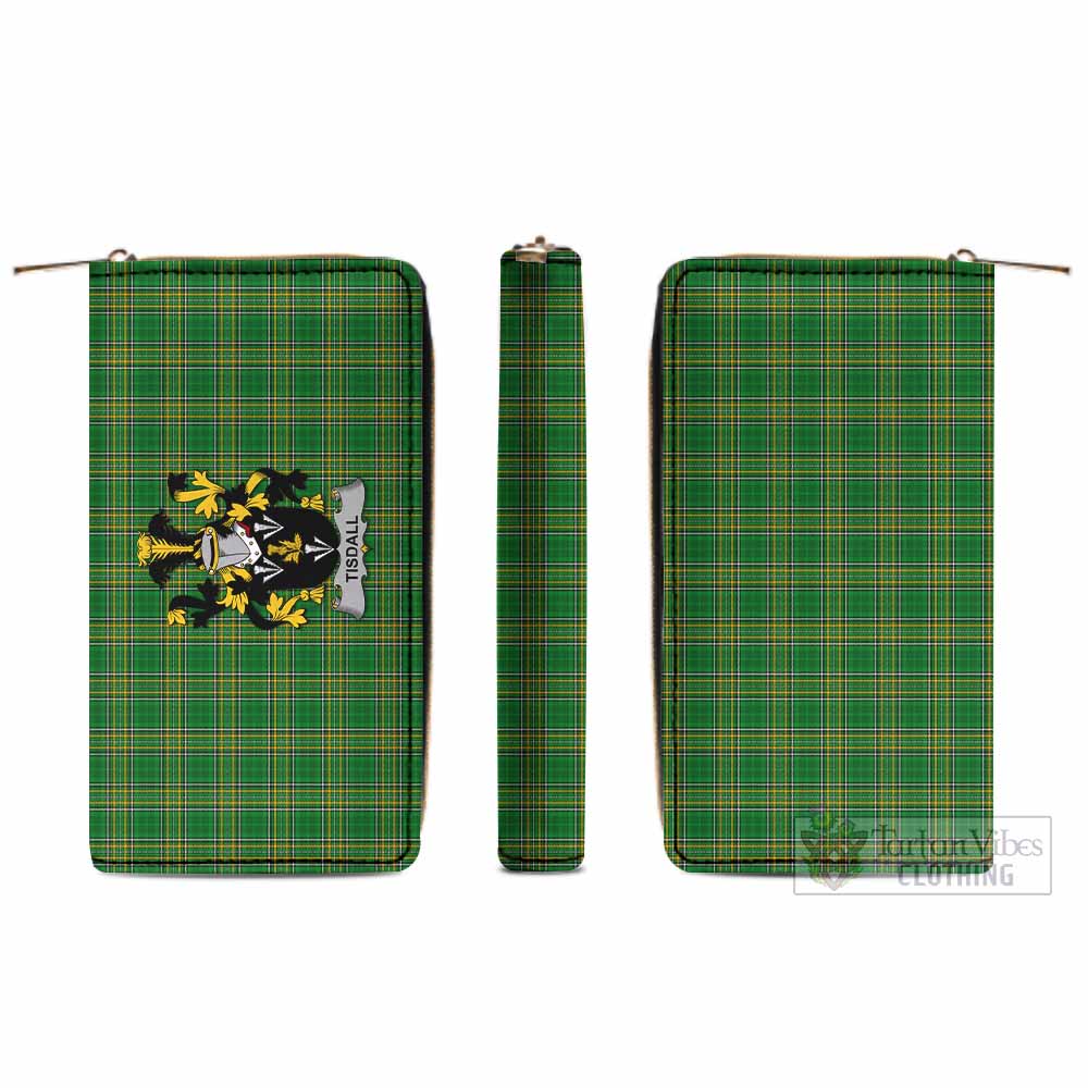 Tisdall Irish Clan Tartan Women's Leather Wallet with Coat of Arms - Tartan Vibes Clothing