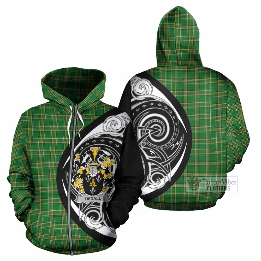 Tisdall Irish Clan Hoodie Celtic Circle Style Zip Hoodie - Tartan Vibes Clothing