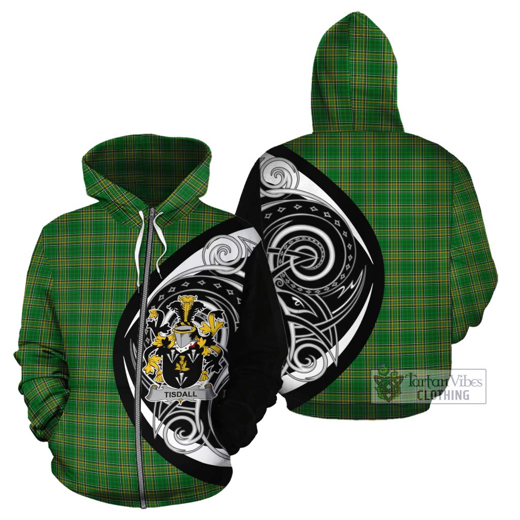 Tisdall Irish Clan Cotton Hoodie Celtic Circle Style Zip Hoodie - Tartan Vibes Clothing