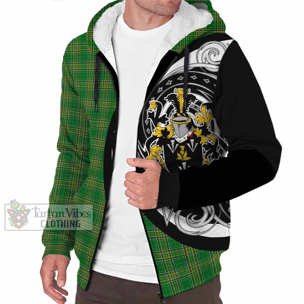 Tartan Vibes Clothing Tisdall Irish Clan Sherpa Hoodie Celtic Circle Style