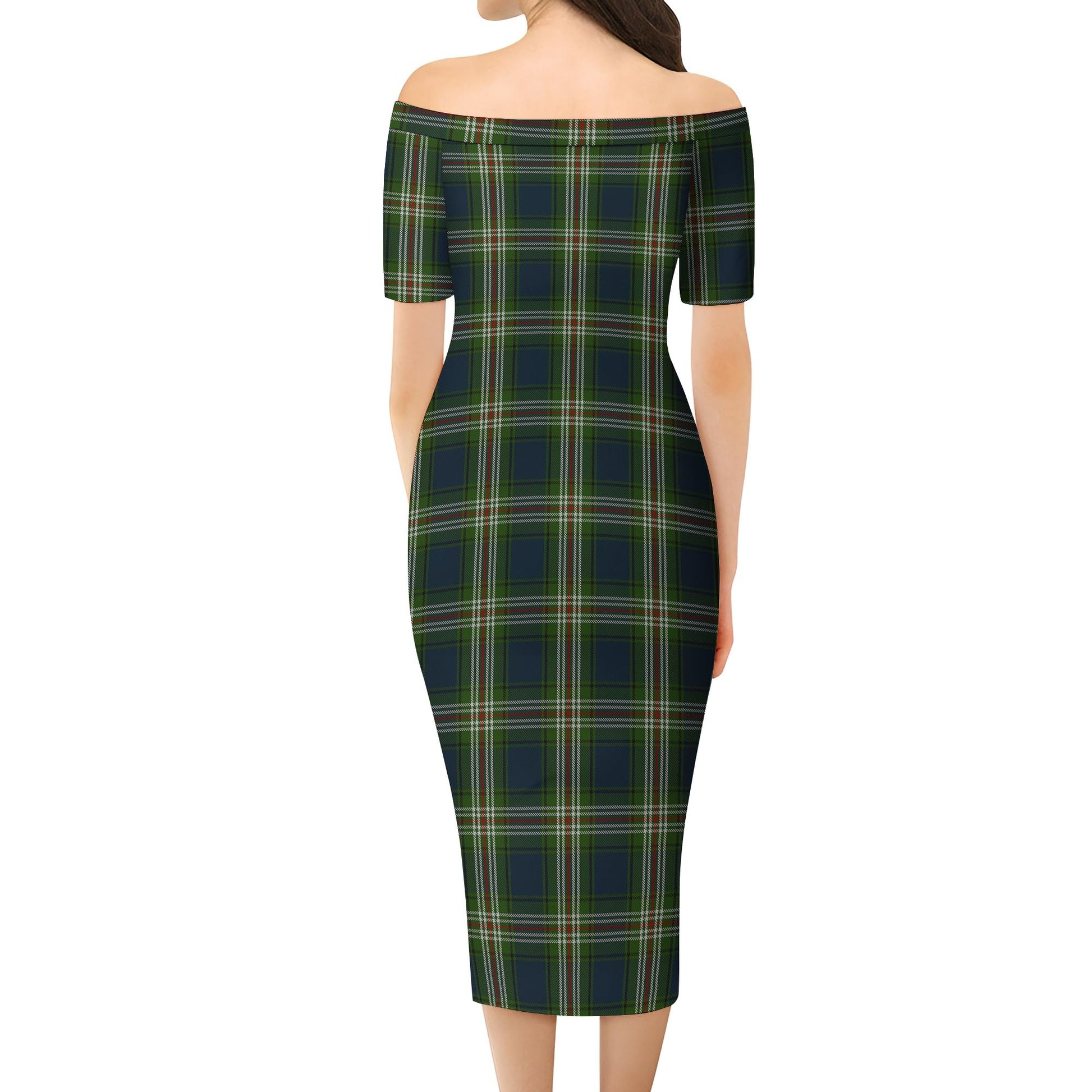Todd Tartan Off Shoulder Lady Dress - Tartanvibesclothing