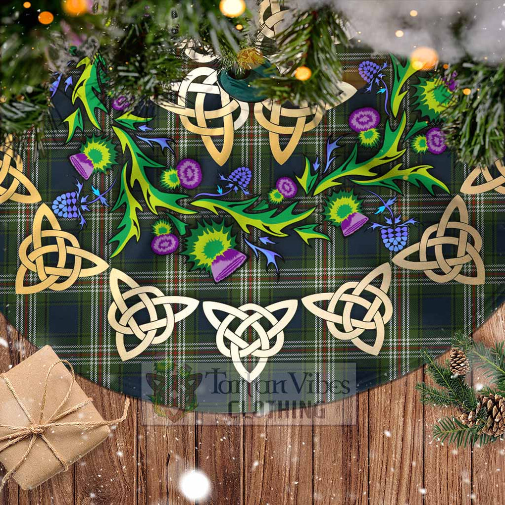 Todd Tartan Christmas Tree Skirt with Thistle Celtic Knot Style - Tartan Vibes Clothing