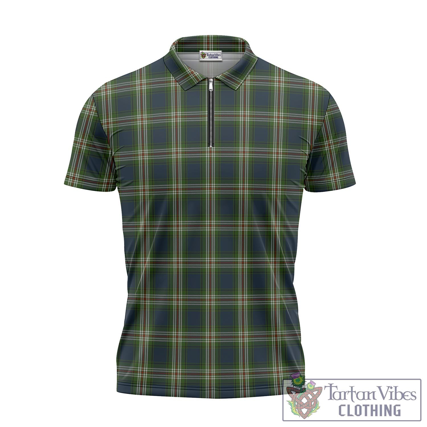 Tartan Vibes Clothing Todd Tartan Zipper Polo Shirt