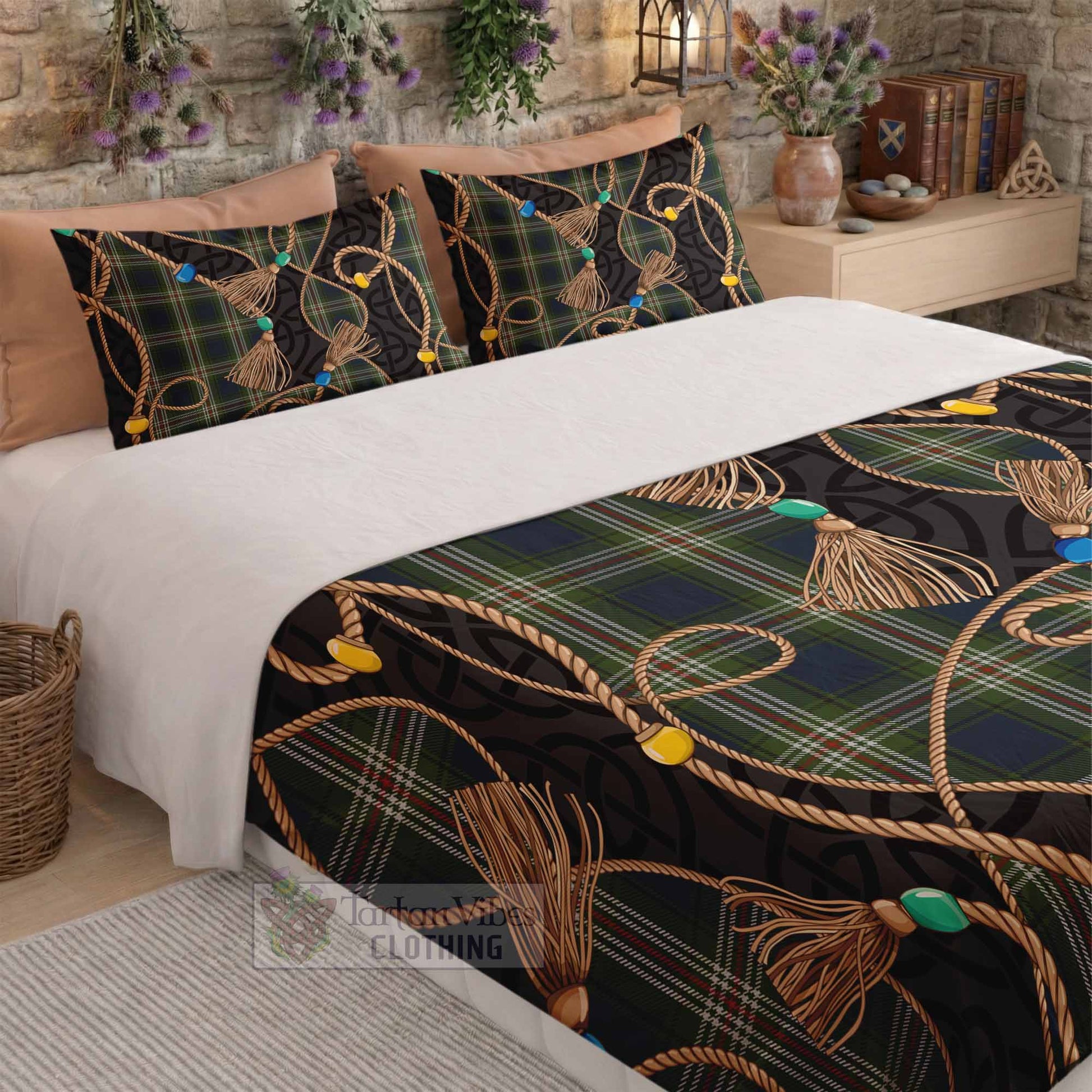 Todd Scottish Tartan Twisted Ropes Stylized Bedding Set - Tartan Vibes Clothing