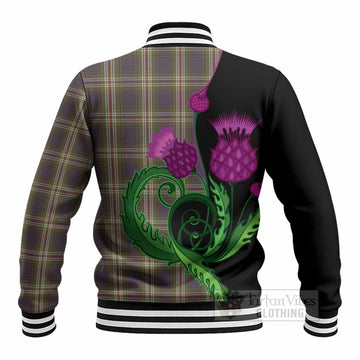 Todd Tartan Baseball Jacket Traditional Scottish Thistle