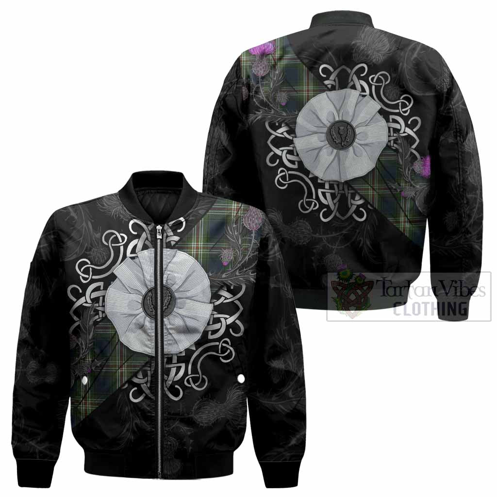 Todd Tartan Bomber Jacket Jacobite White Rose - Tartan Vibes Clothing